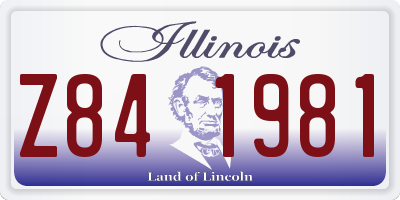 IL license plate Z841981