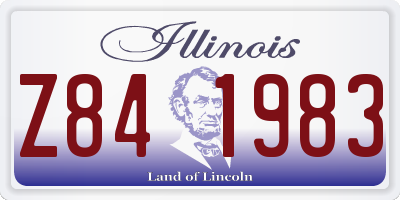 IL license plate Z841983