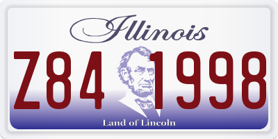 IL license plate Z841998