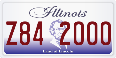IL license plate Z842000