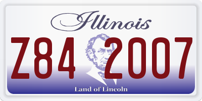 IL license plate Z842007