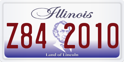 IL license plate Z842010