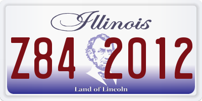 IL license plate Z842012