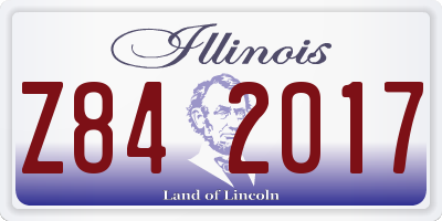IL license plate Z842017