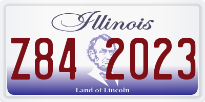 IL license plate Z842023