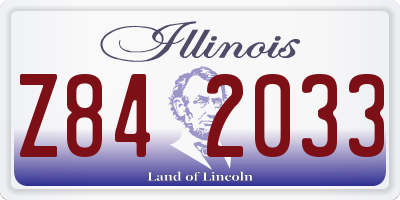 IL license plate Z842033