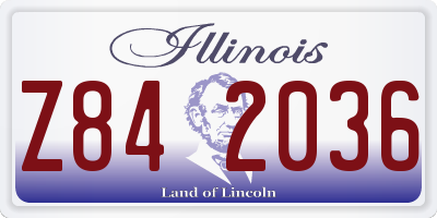 IL license plate Z842036