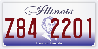 IL license plate Z842201