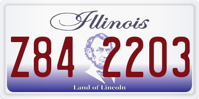 IL license plate Z842203