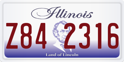 IL license plate Z842316