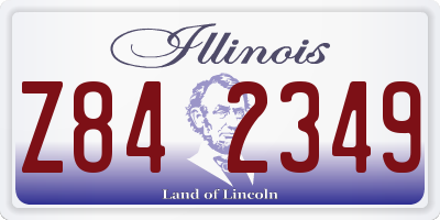 IL license plate Z842349
