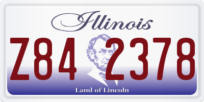 IL license plate Z842378
