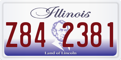 IL license plate Z842381
