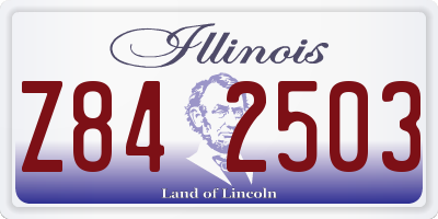 IL license plate Z842503