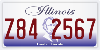 IL license plate Z842567