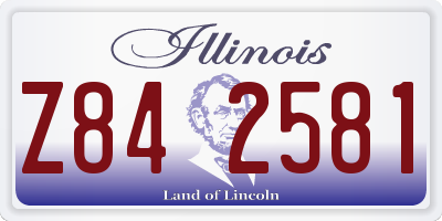 IL license plate Z842581