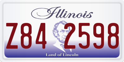 IL license plate Z842598