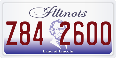 IL license plate Z842600