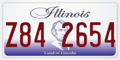 IL license plate Z842654