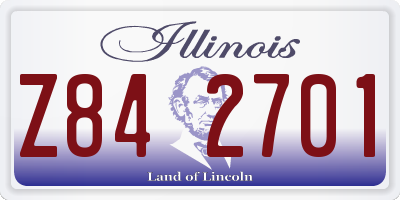 IL license plate Z842701