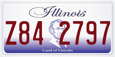 IL license plate Z842797