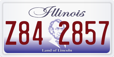 IL license plate Z842857
