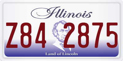 IL license plate Z842875