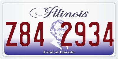 IL license plate Z842934