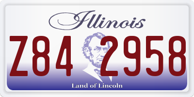 IL license plate Z842958
