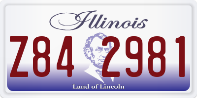 IL license plate Z842981
