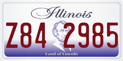 IL license plate Z842985
