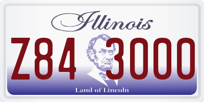 IL license plate Z843000
