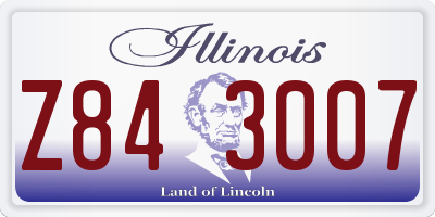 IL license plate Z843007