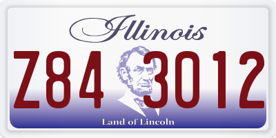 IL license plate Z843012