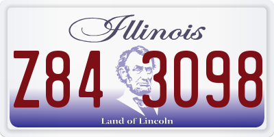 IL license plate Z843098