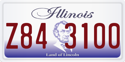 IL license plate Z843100