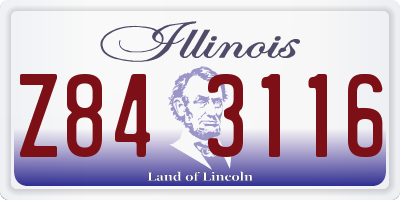 IL license plate Z843116