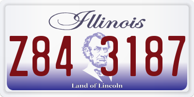 IL license plate Z843187