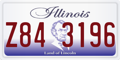 IL license plate Z843196