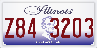 IL license plate Z843203