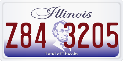 IL license plate Z843205