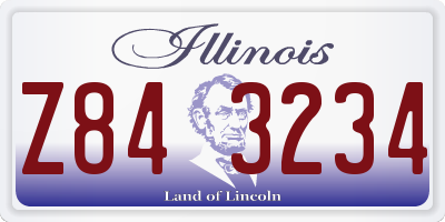 IL license plate Z843234