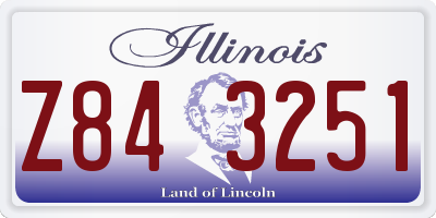 IL license plate Z843251