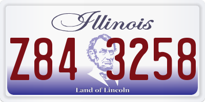 IL license plate Z843258