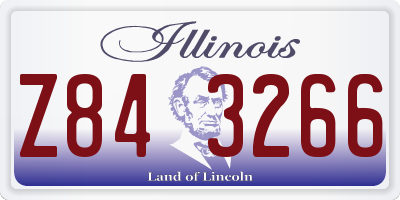 IL license plate Z843266