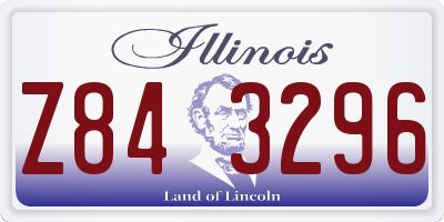 IL license plate Z843296