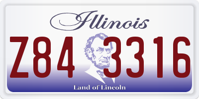 IL license plate Z843316