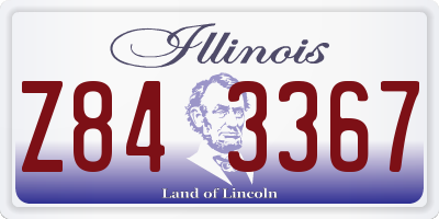 IL license plate Z843367
