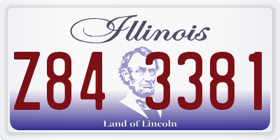 IL license plate Z843381