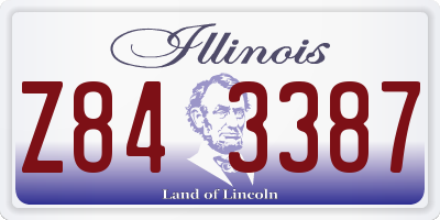 IL license plate Z843387